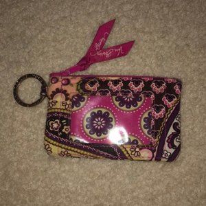 Vera Bradley Zip ID Case - Very Berry Paisley